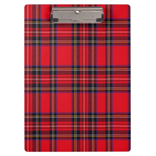 Royal Stewart tartan red black plaid Klembord (Voorkant)