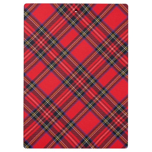 Royal Stewart tartan red black plaid Klembord (Achterkant)