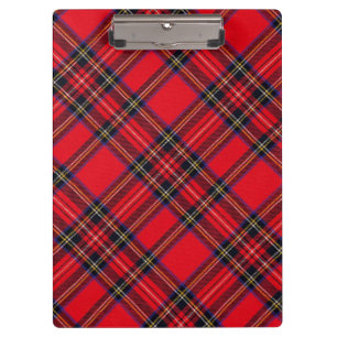 Royal Stewart tartan red black plaid Klembord