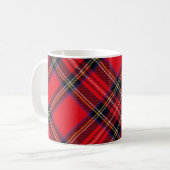 Royal Stewart tartan red black plaid Koffiemok (Voorkant links)