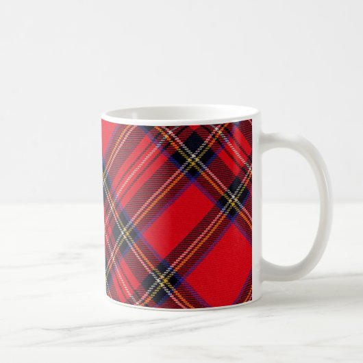 Royal Stewart tartan red black plaid Koffiemok (Rechts)
