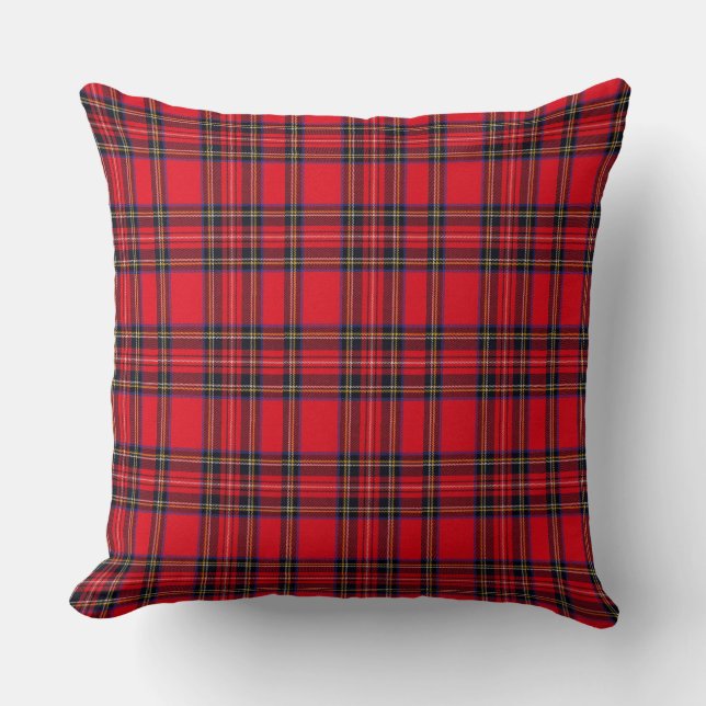 Royal Stewart tartan red black plaid Kussen (Voorkant)