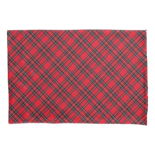 Royal Stewart tartan red black plaid Kussensloop (Voorkant-Links)