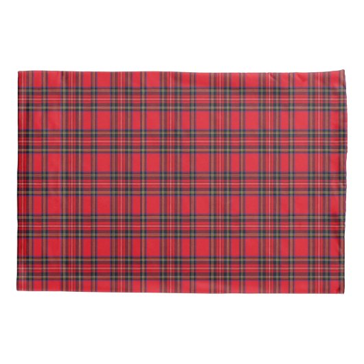 Royal Stewart tartan red black plaid Kussensloop (Achterkant-Links)