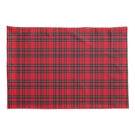Royal Stewart tartan red black plaid Kussensloop (Achterkant-Rechts)