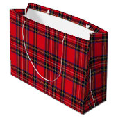 Royal Stewart tartan red black plaid Large Cadeautasje (Achterkant Gekanteld)