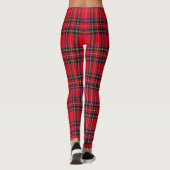 Royal Stewart tartan red black plaid Leggings (Achterkant)