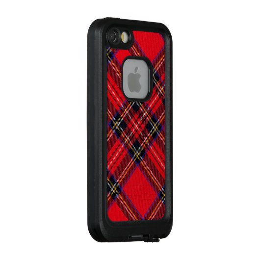 Royal Stewart tartan red black plaid LifeProof iPhone Hoesje (Achterkant / rechts)