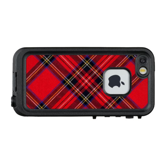 Royal Stewart tartan red black plaid LifeProof iPhone Hoesje (Achterkant (horizontaal))