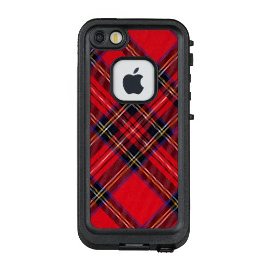 Royal Stewart tartan red black plaid LifeProof iPhone Hoesje (Achterkant)