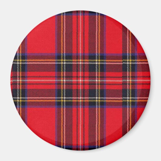 Royal Stewart tartan red black plaid Magneet (Voorkant)