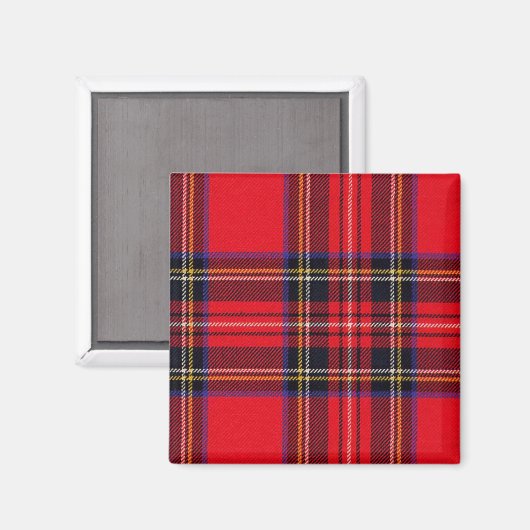 Royal Stewart tartan red black plaid Magneet (Voorkant / Achterkant)