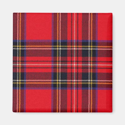 Royal Stewart tartan red black plaid Magneet (Voorkant)