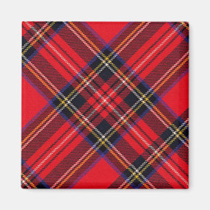 Royal Stewart tartan red black plaid Magneet