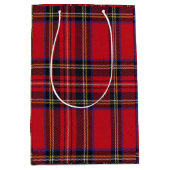 Royal Stewart tartan red black plaid Medium Cadeauzakje (Voorkant)