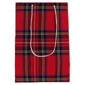 Royal Stewart tartan red black plaid Medium Cadeauzakje (Achterkant)