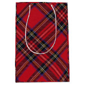 Royal Stewart tartan red black plaid Medium Cadeauzakje (Voorkant)