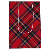 Royal Stewart tartan red black plaid Medium Cadeauzakje (Achterkant)