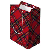 Royal Stewart tartan red black plaid Medium Cadeauzakje (Achterkant Gekanteld)