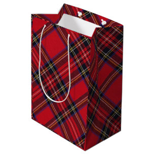 Royal Stewart tartan red black plaid Medium Cadeauzakje