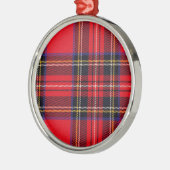 Royal Stewart tartan red black plaid Metalen Ornament (Links)