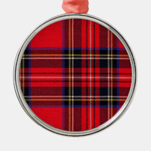 Royal Stewart tartan red black plaid Metalen Ornament