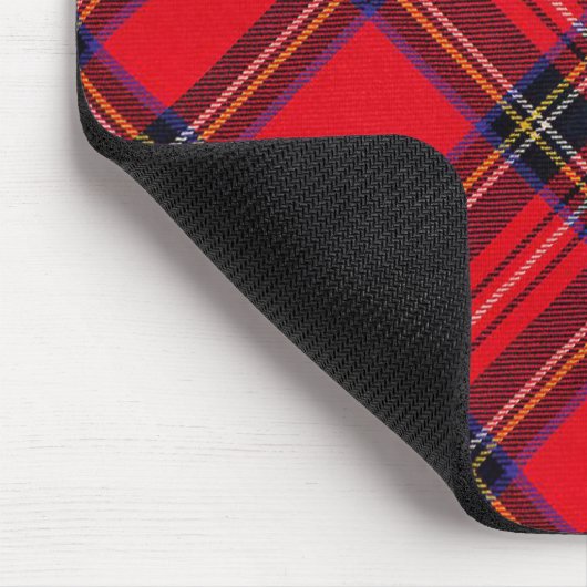 Royal Stewart tartan red black plaid Muismat (Hoek)