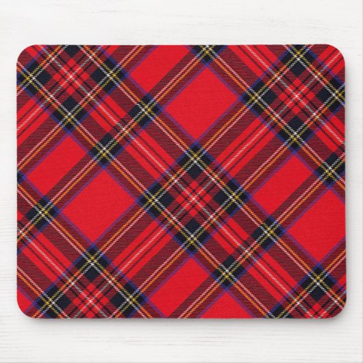 Royal Stewart tartan red black plaid Muismat (Voorkant)