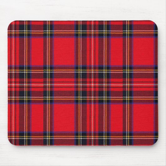 Royal Stewart tartan red black plaid Muismat (Voorkant)