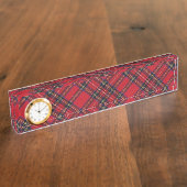 Royal Stewart tartan red black plaid Naambordje (Zijkant)