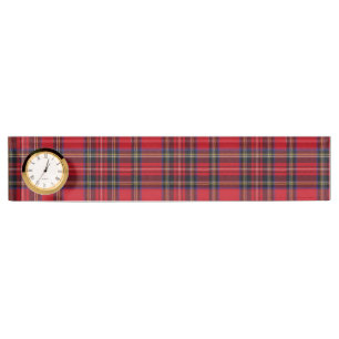 Royal Stewart tartan red black plaid Naambordje