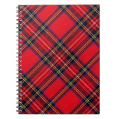 Royal Stewart tartan red black plaid Notitieboek (Voorkant)