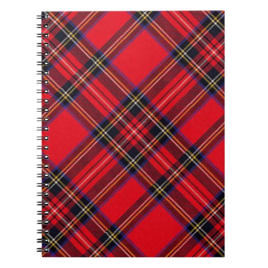 Royal Stewart tartan red black plaid Notitieboek (Voorkant)