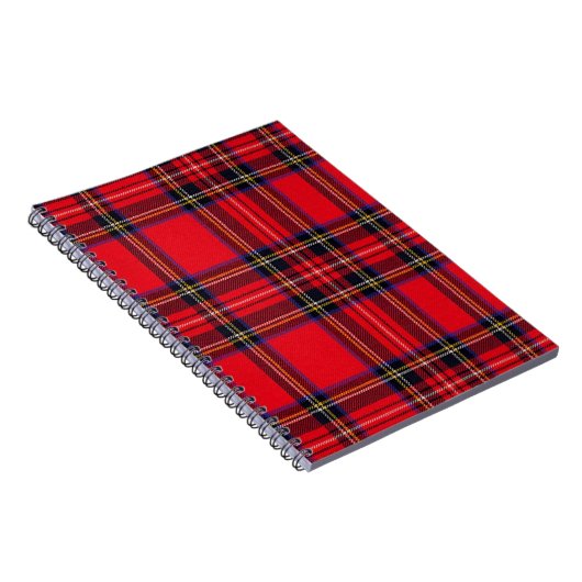 Royal Stewart tartan red black plaid Notitieboek (Rechterzijde)