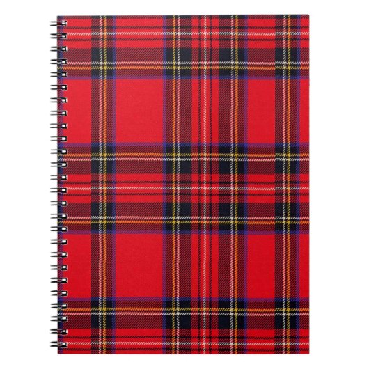 Royal Stewart tartan red black plaid Notitieboek (Voorkant)
