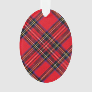 Royal Stewart tartan red black plaid Ornament