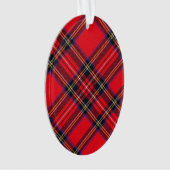 Royal Stewart tartan red black plaid Ornament (voorkant)