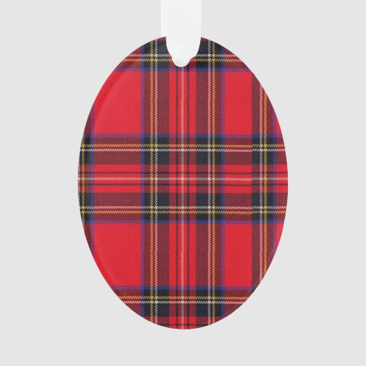 Royal Stewart tartan red black plaid Ornament (voorkant)