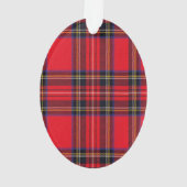 Royal Stewart tartan red black plaid Ornament (achterkant)