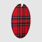 Royal Stewart tartan red black plaid Ornament (voorkant)