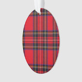 Royal Stewart tartan red black plaid Ornament (voorkant)