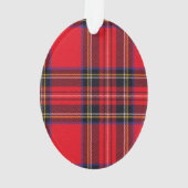 Royal Stewart tartan red black plaid Ornament (achterkant)