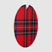 Royal Stewart tartan red black plaid Ornament (voorkant)