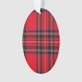 Royal Stewart tartan red black plaid Ornament (voorkant)