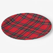 Royal Stewart tartan red black plaid Papieren Bordje (Gekanteld)