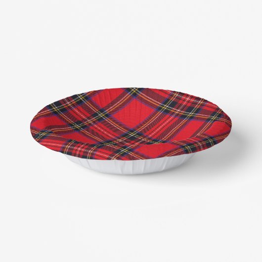 Royal Stewart tartan red black plaid Papieren Kommen (Gebogen)