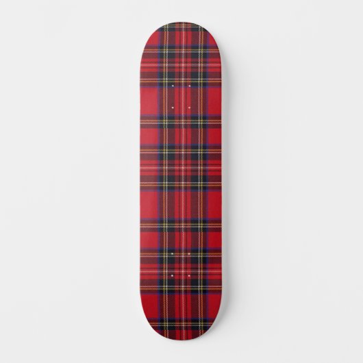 Royal Stewart tartan red black plaid Persoonlijk Skateboard (Voorkant)