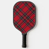 Royal Stewart tartan red black plaid Pickleball Paddle (Achterkant)