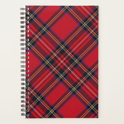Royal Stewart tartan red black plaid Planner (Voorkant)