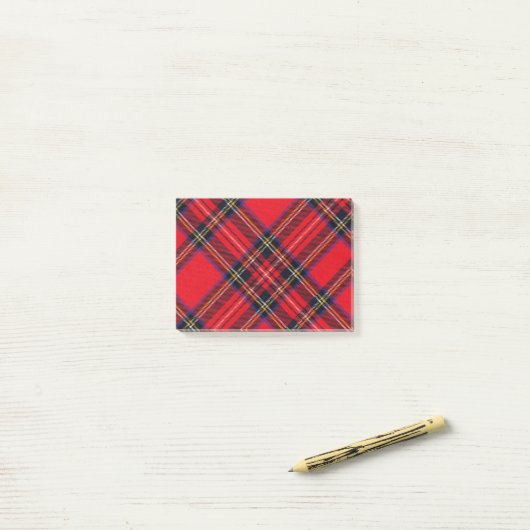 Royal Stewart tartan red black plaid Post-it® Notes (Op bureau)